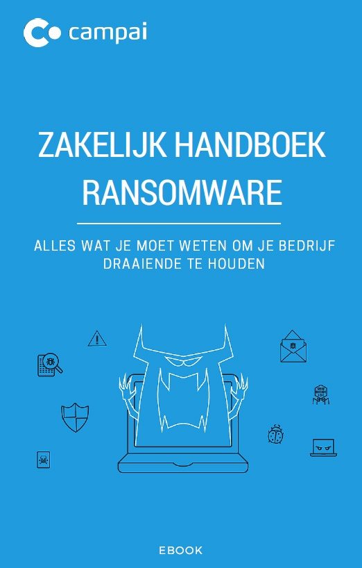 In dit eBook gaan we dieper in op de verschillende soorten ransomware, hoe je een aanval kunt vermijden of snel kunt herstellen na een aanval. Je hoofd in het zand steken helpt in elk geval niet! Het spel wordt vuil gespeeld. Dus zorg dat je voorbereid bent. In dit eBook gaan we dieper in op de verschillende soorten ransomware, hoe je een aanval kunt vermijden of snel kunt herstellen na een aanval. Je hoofd in het zand steken helpt in elk geval niet! Het spel wordt vuil gespeeld. Dus zorg dat je voorbereid bent.