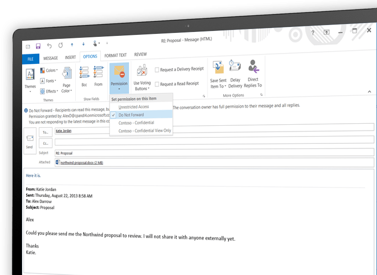 Azure Information Protection - Beperkingen voor e-mailcommunicatie